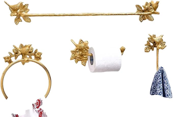 Solid Brass Bird Antique Towel Rod Bathroom Accessories Retro Hardware Bird - Image 2