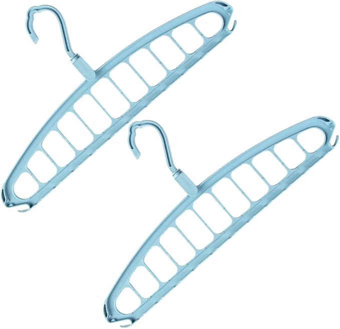PRETYZOOM 2pcs Laundry Hanger Rack Rotating Folding Hanger Space Saving Home - Image 2