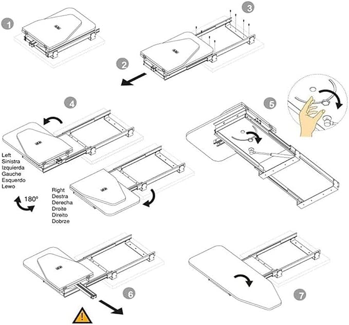 180° Rotation Foldable Pull-Out Ironing Board - Image 6