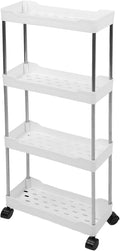 Yosoo 4 Tier Slim Rolling Storage Cart by Yosoo