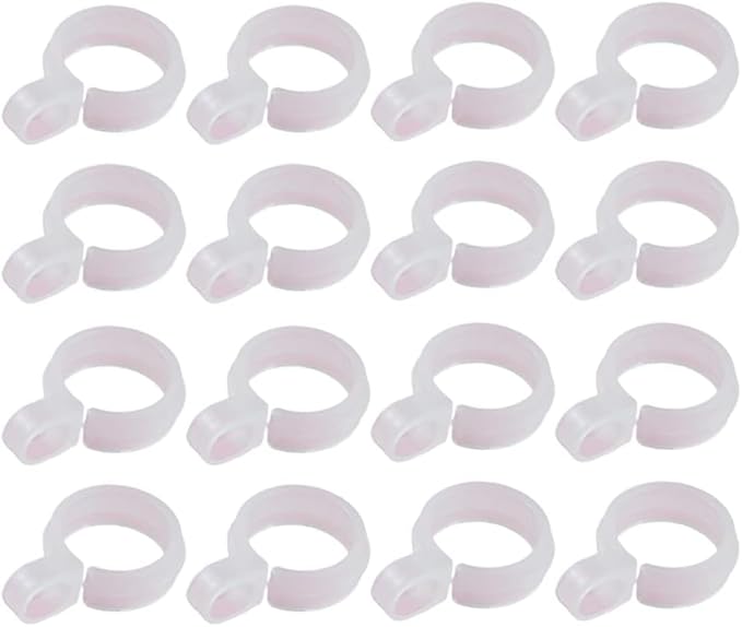 50 Pcs White Plastic Windproof Hanger Hooks Clothes Hanger Buckle Clip Laundry by Jowxsx