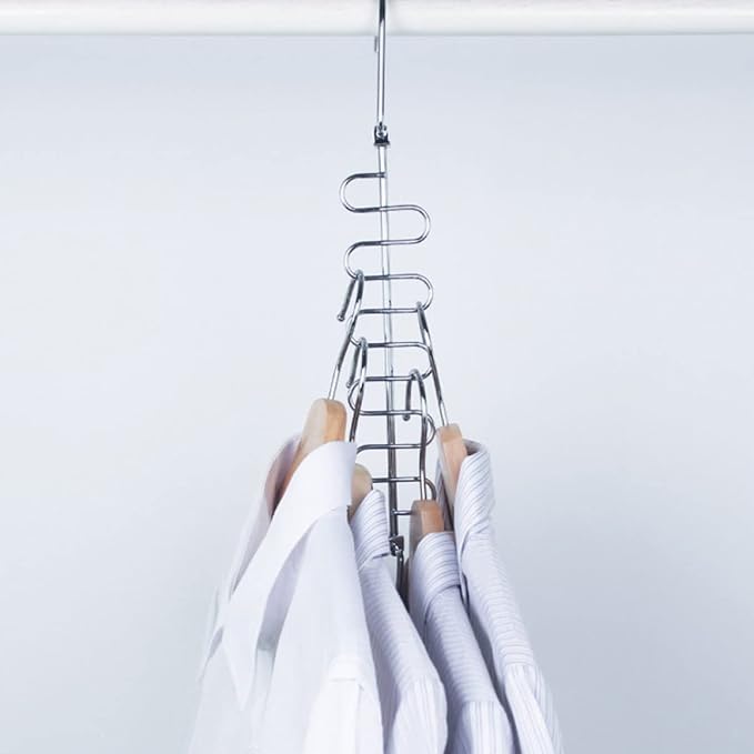 2pcs Convenient Clothing Drying Rack Multi-Hole Hangers Storage Shelf Suitable - Image 7