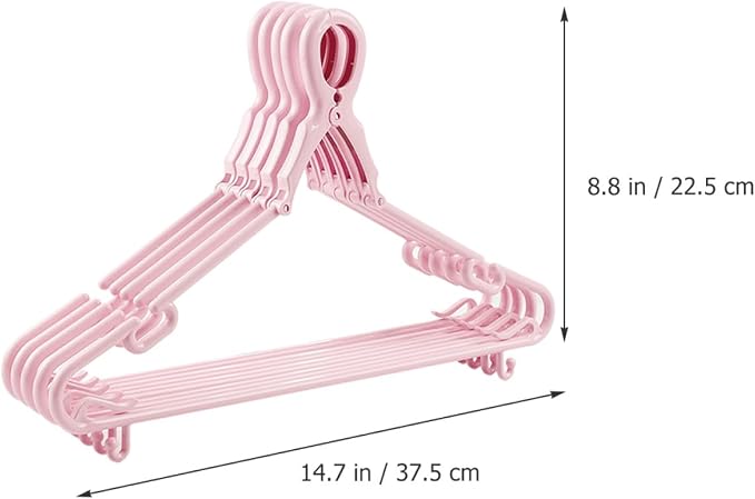 Windproof Plastic Clothes Hangers Set of 5 - Image 9