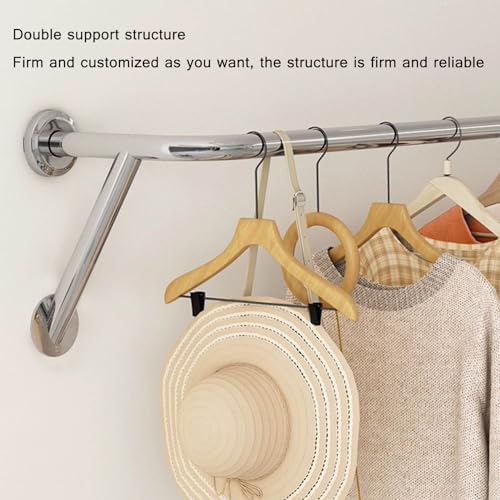 Wall-Mounted Stainless Steel Clothes Bar - Image 3