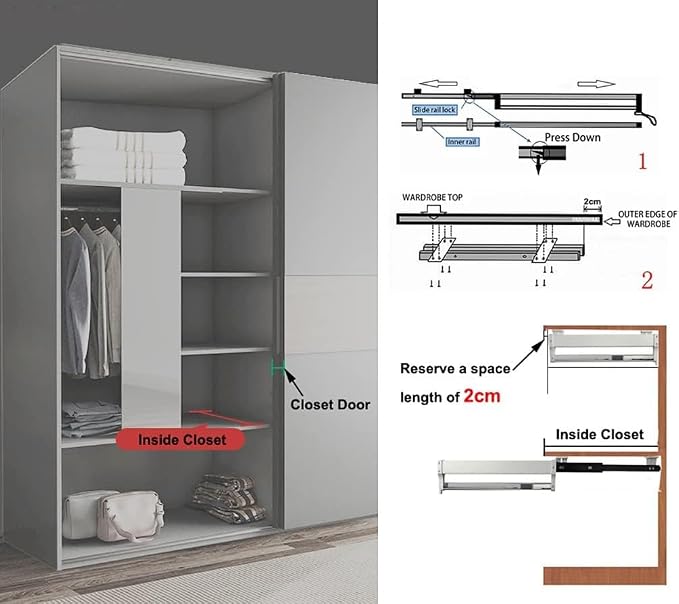 Extendable Closet Rod Clothes Drying Rack - Image 4