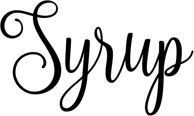 Syrup 4.25w x 2.5h Label | Kitchen Pantry Organization | Die Cut Vinyl Decal | by MinglewoodTrading