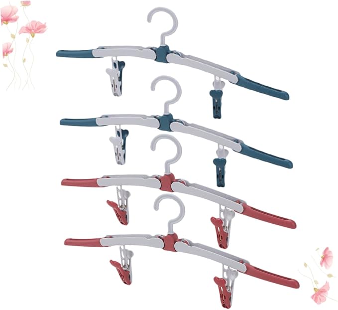 Unomor Portable Travel Hanger Set 4pcs Foldable Drying Rack Space-Saving - Image 3