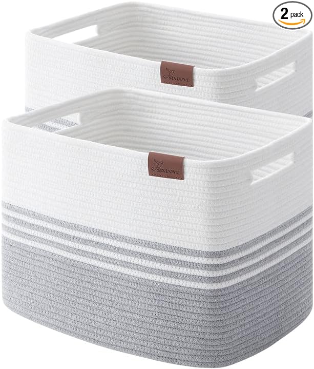 Storage Baskets, 42L*2 Pack Storage Baskets by SIXDOVE