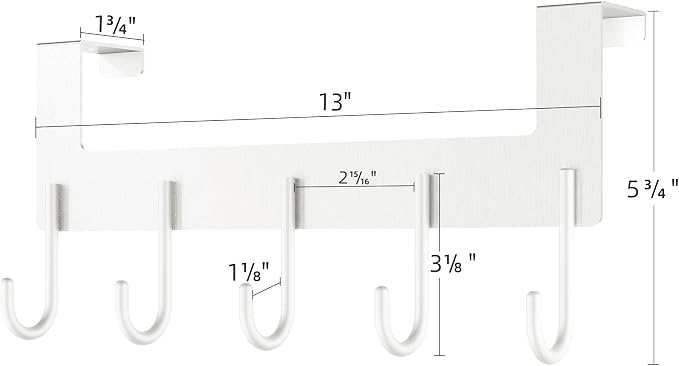 Over The Door Coat Rack, Over The Door Towel Hanger Drying Rack, Heavy Duty - Image 2