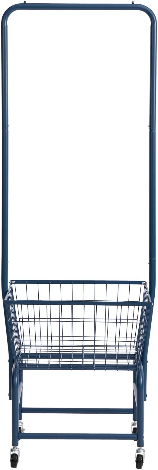 ALIMORDEN Laundry Cart with Clothes Rack, Rolling Laundry Butler with Wire - Image 9