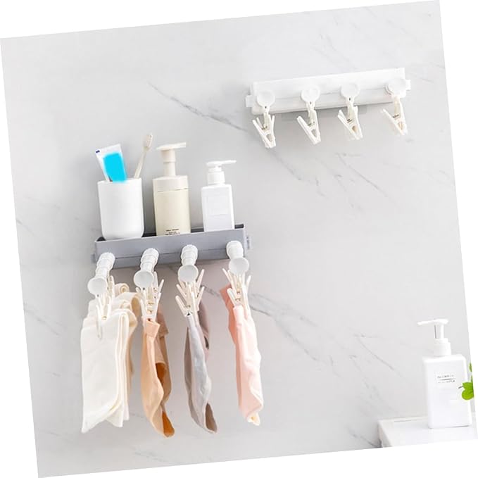 PRETYZOOM Dryer Racks for Laundry Drying Wall-Mounted Hanger Stretchable Sock - Image 4