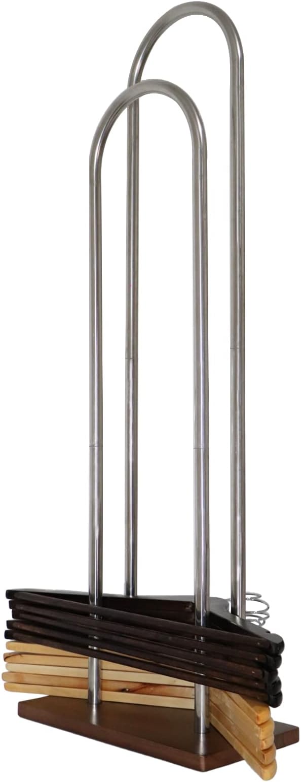 Hanger Stacker, Wood & Stainless Steel Hanger Storage Rack, Closet & Laundry by VCREATC-VCREATEFORCUSTOMER