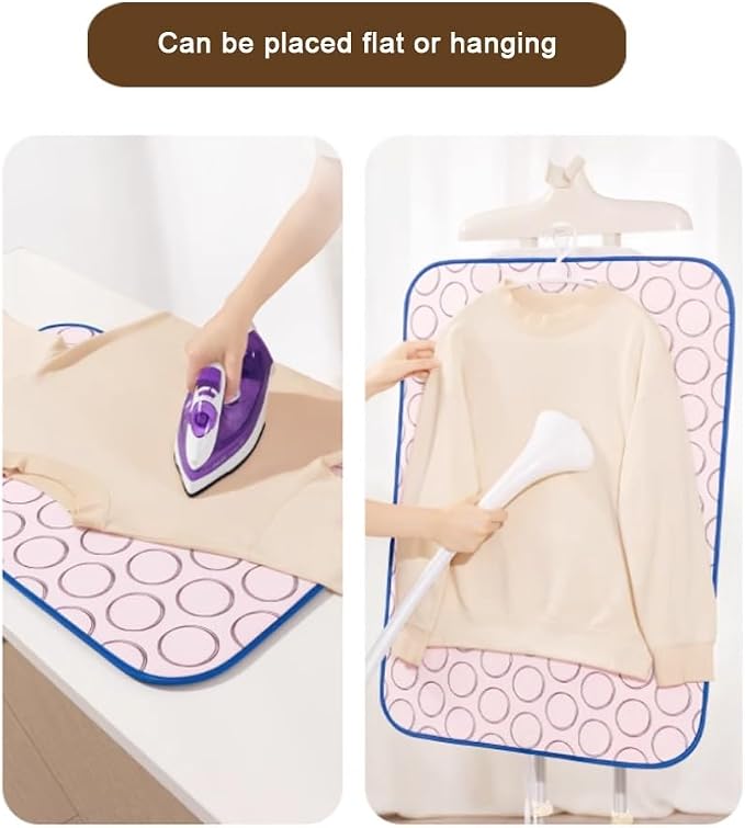 Handheld Garment Steamer Press Pad, Hanging Over Door Ironing Mat, - Image 6