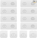 Lsnisni 12 Pack Adhesive Replacement, Strong Adhesive Hooks, Waterproof by Lsnisni