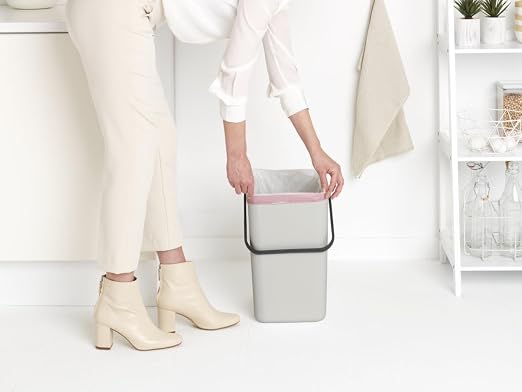 Brabantia Sort & Go Kitchen Recycling Bin | M / 6.6 Gal / 25L | Light Gray | - Image 5