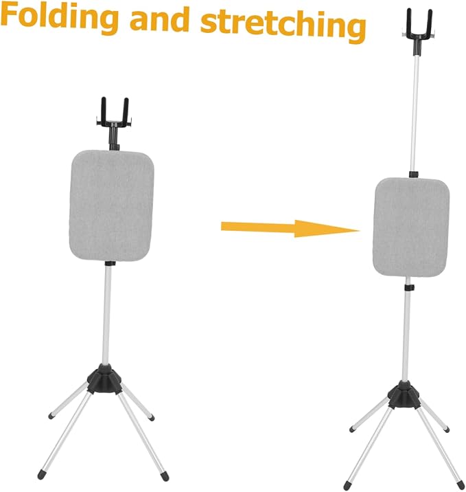 Happyyami Portable Ironing Board Steamer Rack Clothes Hanger Stand Foldable - Image 9