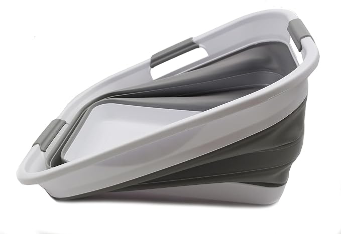 SAMMART 30L Collapsible Plastic Laundry Washing Tub- Foldable Laundry - Image 2
