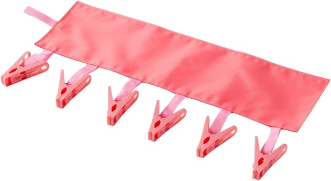 2pcs Folding Cloth Hanger Rack Portable Drying Rack 6 Clips Travel Laundry - Image 3