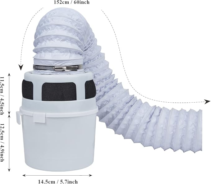 VIWINVELA 3 IN 1 Indoor Dryer Vent Kit Filter Bucket - Image 6