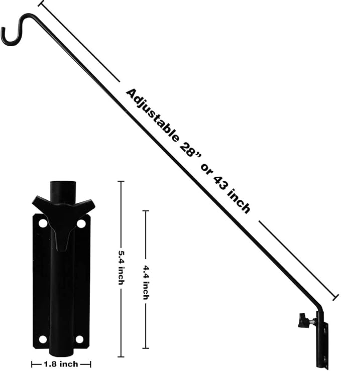 Heavy Duty Extended Reach Wall Mounted Deck Hook Wall Pole, Wall Bracket - Image 7