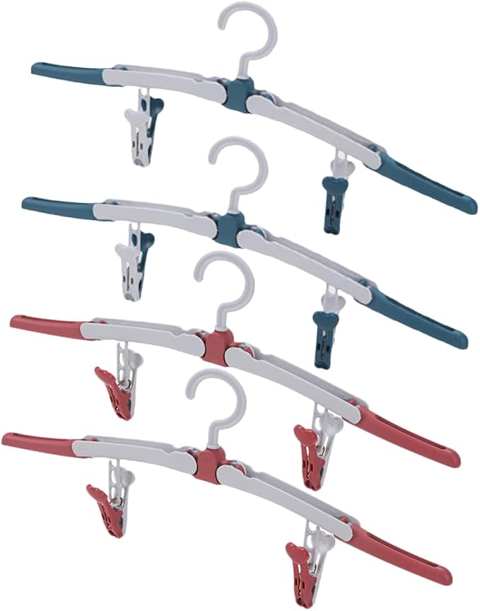 Unomor Portable Travel Hanger Set 4pcs Foldable Drying Rack Space-Saving by Unomor