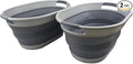 SAMMART 28L Oval Collapsible Plastic Laundry Basket by SAMMART