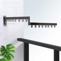 Folding Wall Mounted Clothes Hanger Outdoor Balcony Multi-Function Drying Rack by Unknown