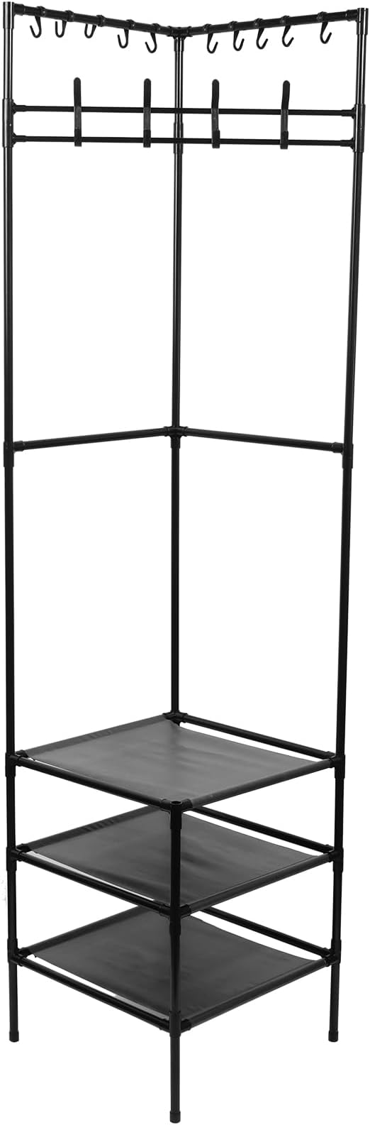 Corner Hall Tree, Freestanding Coat Rack by Unknown