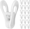 Ciieeo 30pcs White Plastic Clothes Clips Towel Holder Hanger Windproof Quilt by Ciieeo