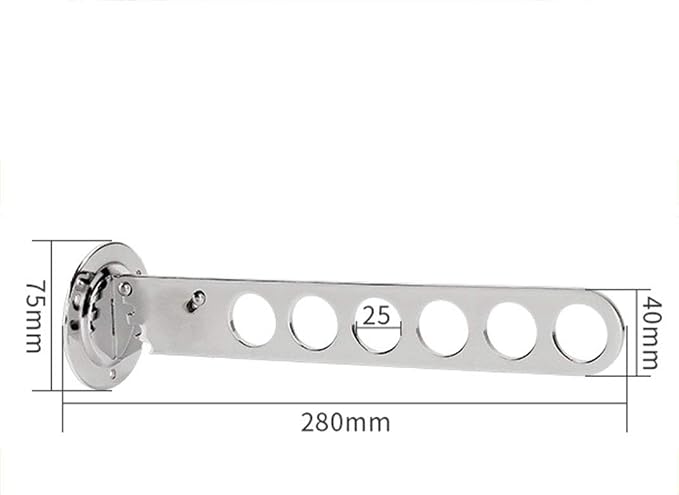 Folding Wall Mount Clothes Hanger, Foldable Laundry Hanger Dryer Rack, - Image 3