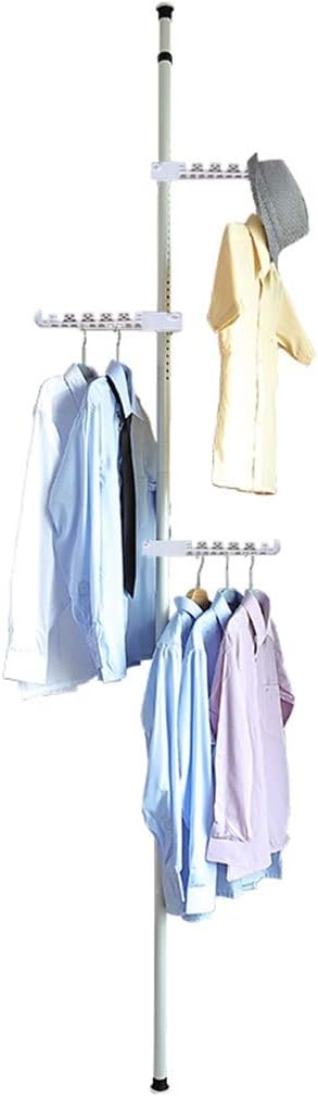 Standing Clothes Laundry Drying Rack Coat Hanger Organizer Floor to Ceiling by Unknown
