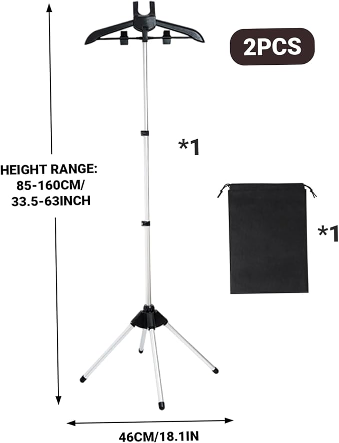 Garment Steamers Stand Foldable Adjustable Steaming Rack - Image 2