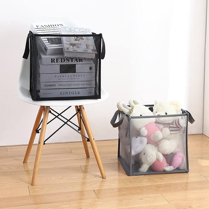 SOUJOY 4 Pack Popup Laundry Hamper, Collapsible Mesh Laundry Baskets - Image 8