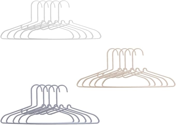 15 Pcs Plastic Non-Slip Windproof Clothes Hangers Set, Lightweight Coat and by Unknown