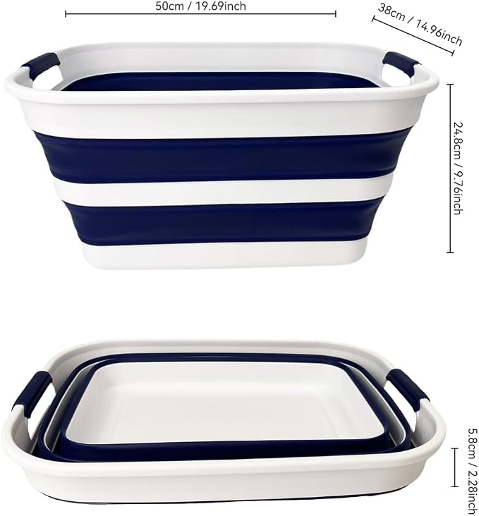 SAMMART Collapsible Plastic Laundry Basket - Image 6