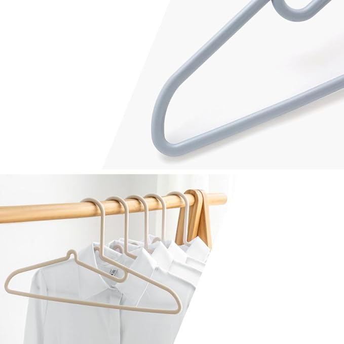 Non-Slip Plastic Clothes Hangers Set, Sturdy Portable Clothes Racks - Image 4