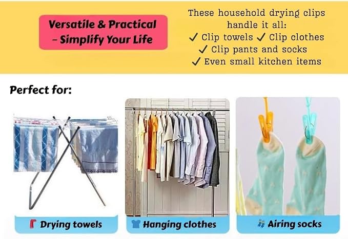 12-Pack Windproof Clothesline Clips - Image 3