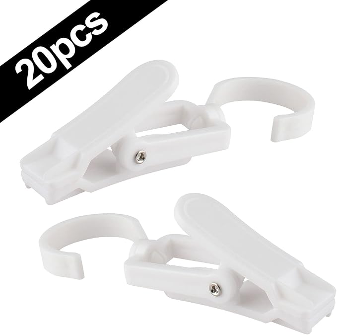 20 PCS Laundry Hooks Clip, Plastic Clothes Pins, Super Strong Hanger Clips - Image 2