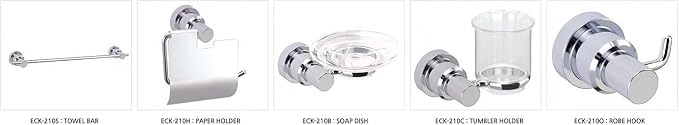 ECKOREA® Polished Chrome Robe & Towel Hook ECK-210O, Durable Zinc Alloy - Image 5