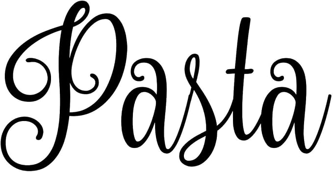 Pasta 4w x 2h Label | Kitchen Pantry Organization | Die Cut Vinyl Decal | Black by MinglewoodTrading