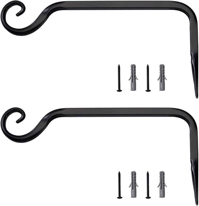 2 Pack 10 Inch Premium Metal Plant Hangers – Sturdy Wall Hooks by Unknown