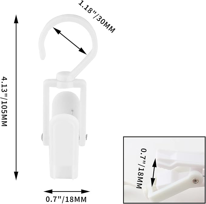 10 PCS Laundry Hooks Clip, Plastic Clothes Pins, Super Strong Hanger Clips - Image 3