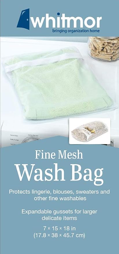 Whitmor Zippered Fine Mesh Wash Bag - Image 4