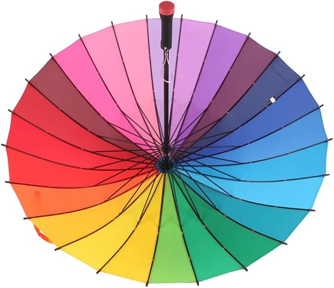 Large Golf Umbrella Rainbow 24 Ribs Oversized Compact Umbrella Waterproof - Image 3