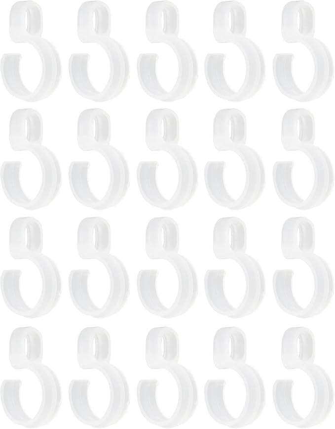 HEVSTIL 20Pcs Windproof Hanger Clips, 45mm Anti-Slip Drying Rack Hooks by HEVSTIL