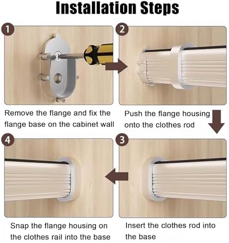 Heavy Duty Closet Rod with Strong Load Capacity, Adjustable Cuttable Closet Bar - Image 6