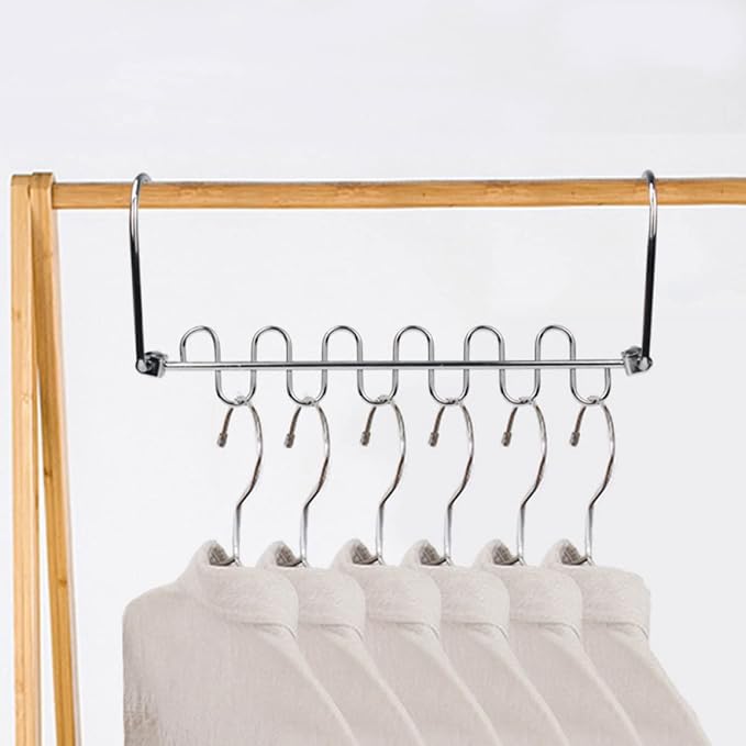 2pcs Convenient Clothing Drying Rack Multi-Hole Hangers Storage Shelf Suitable - Image 3