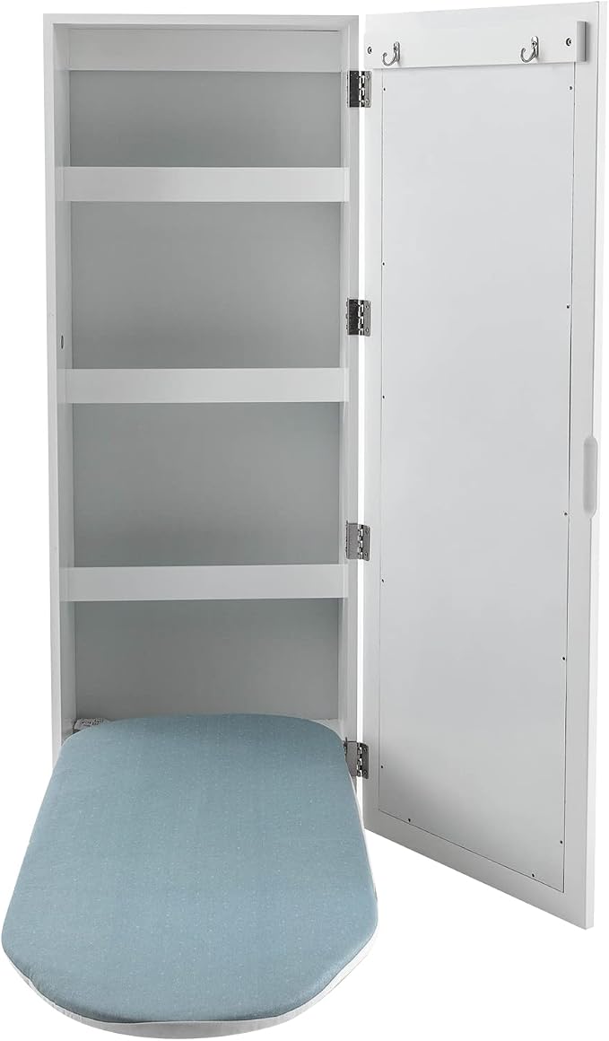 CNCEST Wall Mount Ironing Board Cabinet, 180° Rotatation Built-in Swivel - Image 5