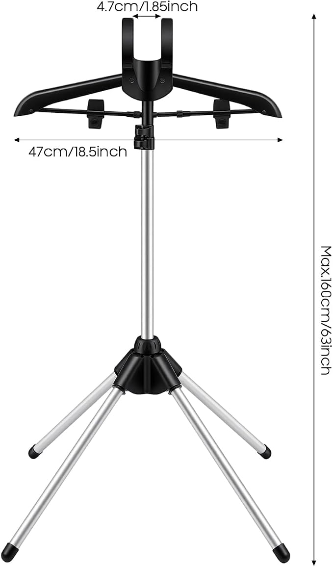 Steamer Stand for Clothes Hanging Ironing Rack Height Adjustable Clothes - Image 8