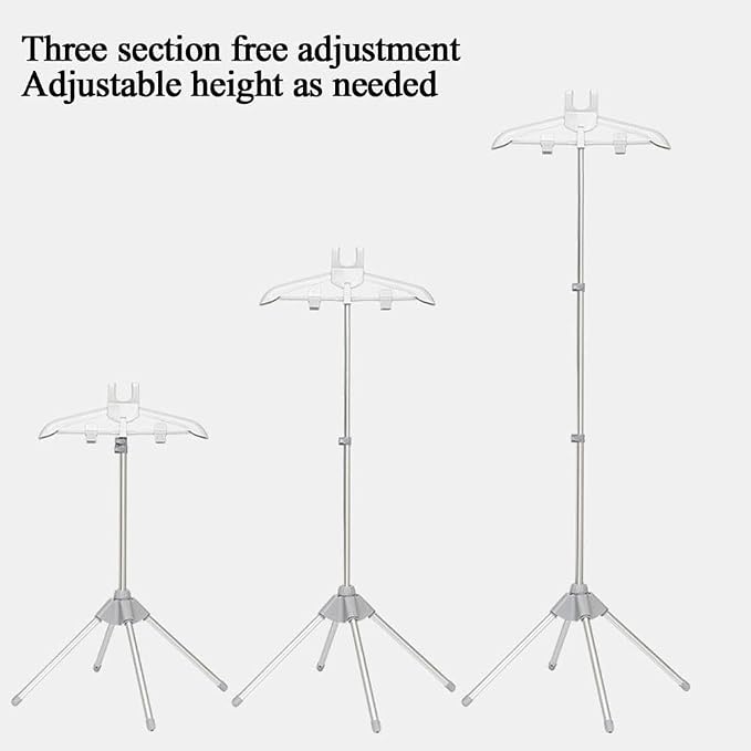 Handheld Clothes Steamer Holder Telescopic Folding Standing Fabric Ironing - Image 7